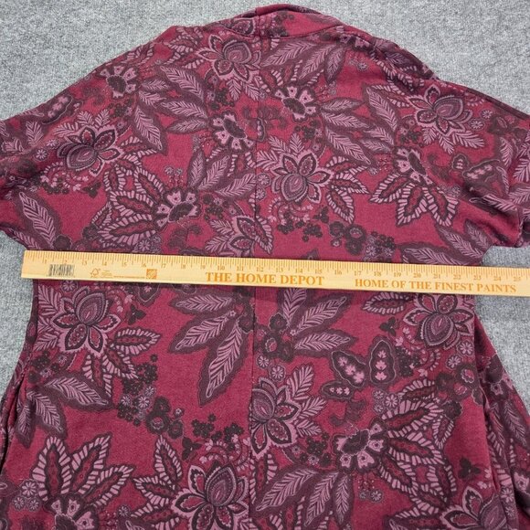 Bryn Walker Margo Coat Cardigan Womens Large Bamboo Organic‎ Floral Lagenlook - Picture 12 of 13